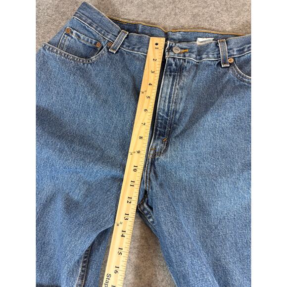 Levis 550 Jeans Womens Size 16 Blue Relaxed Fit Tapered Leg Streetwear Red Tab - Picture 2 of 9